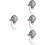 4Pièces Compteur Digital Modifié Argent Aluminium Accessoire 8
