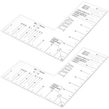 4 Pcs Acrylic T Shirt Ruler For Alignment And Measuring In Sewing