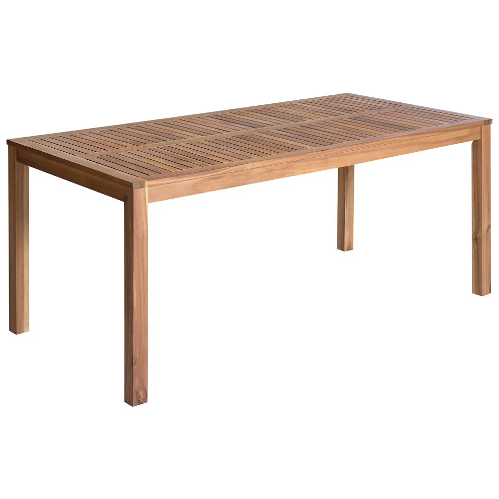 Garden Dining Table OMBRIANO 180 cm 90 cm Certified Acacia Wood Light Brown
