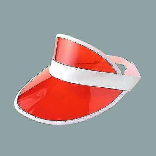 4 pieces unisex sun visor, transparent plastic sun visor 80s sun cap for golf-Yvan 1