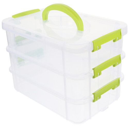 Building Blocks Storage Bin With Lid Stackable Organizing Box 1