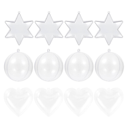 30 Pcs Bath Bomb Mold Christmas Decor Clear Plastic Balls Bauble 1