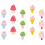 30 Pcs Replaceable Push Pin Thumbtacks Ice Cream Shape Map Supply 2