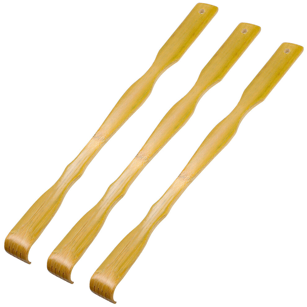 Solustre 12 Pcs Wooden Bamboo Back Scratcher With Long Handle For Relaxation