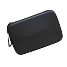 Ping Pong Paddle Bag Lightweight Waterproof Hard Case Portable Table Tennis Racket Storage Organiser Square Zip Black