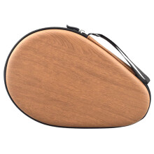 Table Tennis Racket Case Zipper Enclosure Ping Pong Paddle Cover Racket Storage Bag Wood Grain