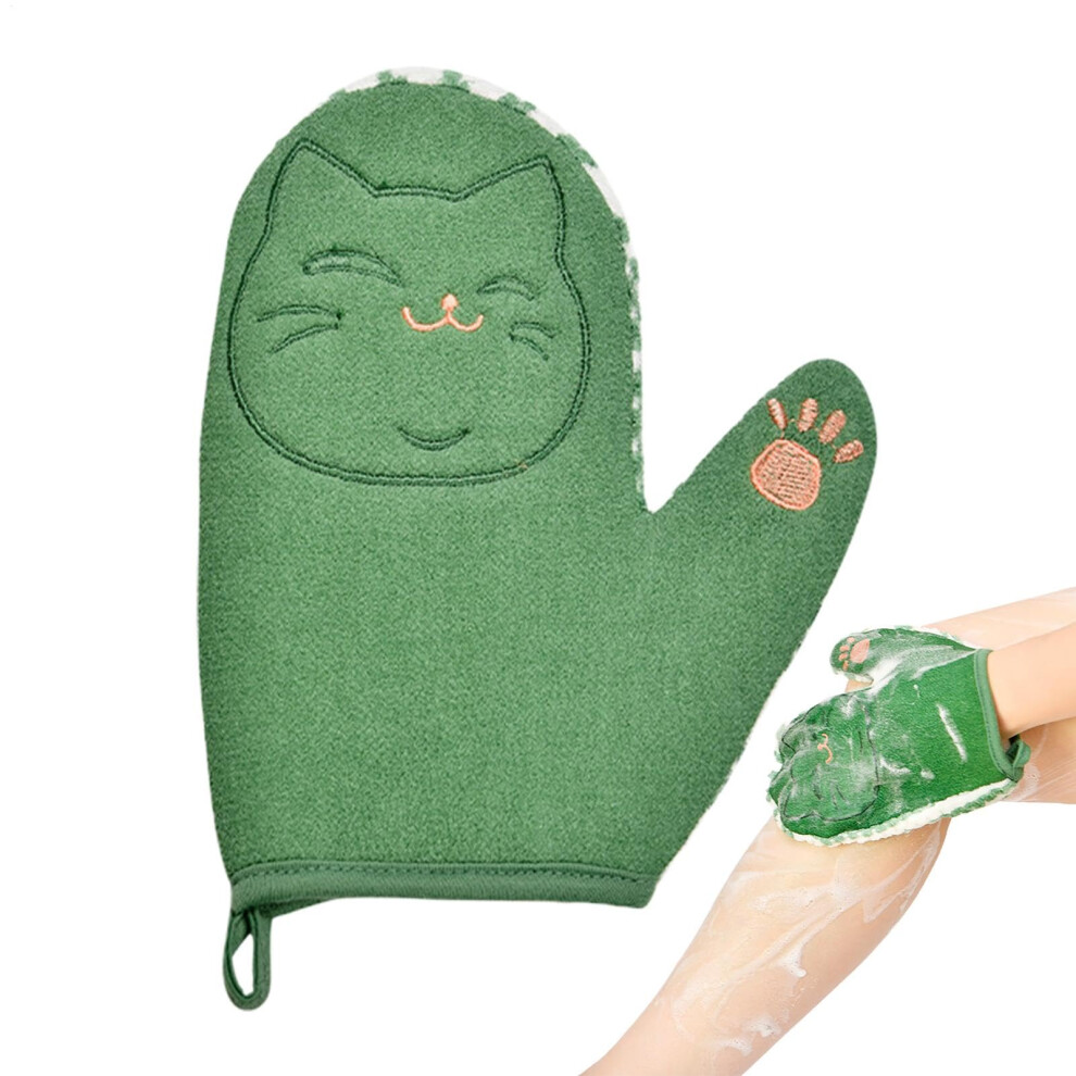 Kids Scrubber Gloves Silicone Shower Scrubbers For Kids Multicolor Bath Exfoliating Gloves For Soft Skin Green