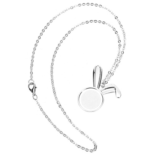8 Pcs Easter Animal Rabbit Shape Alloy Necklace 1
