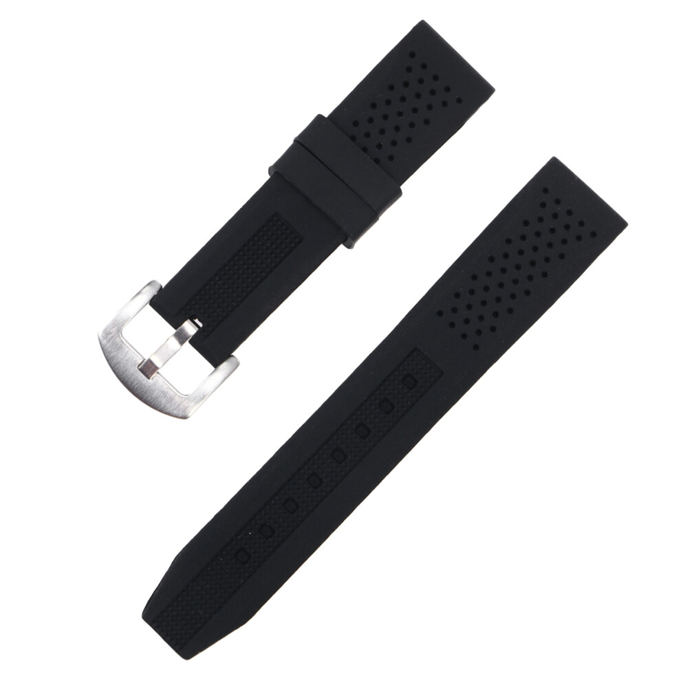 3Pcs 18Mm Waterproof Durable Silicone Watch Band For Replacement 033200792512