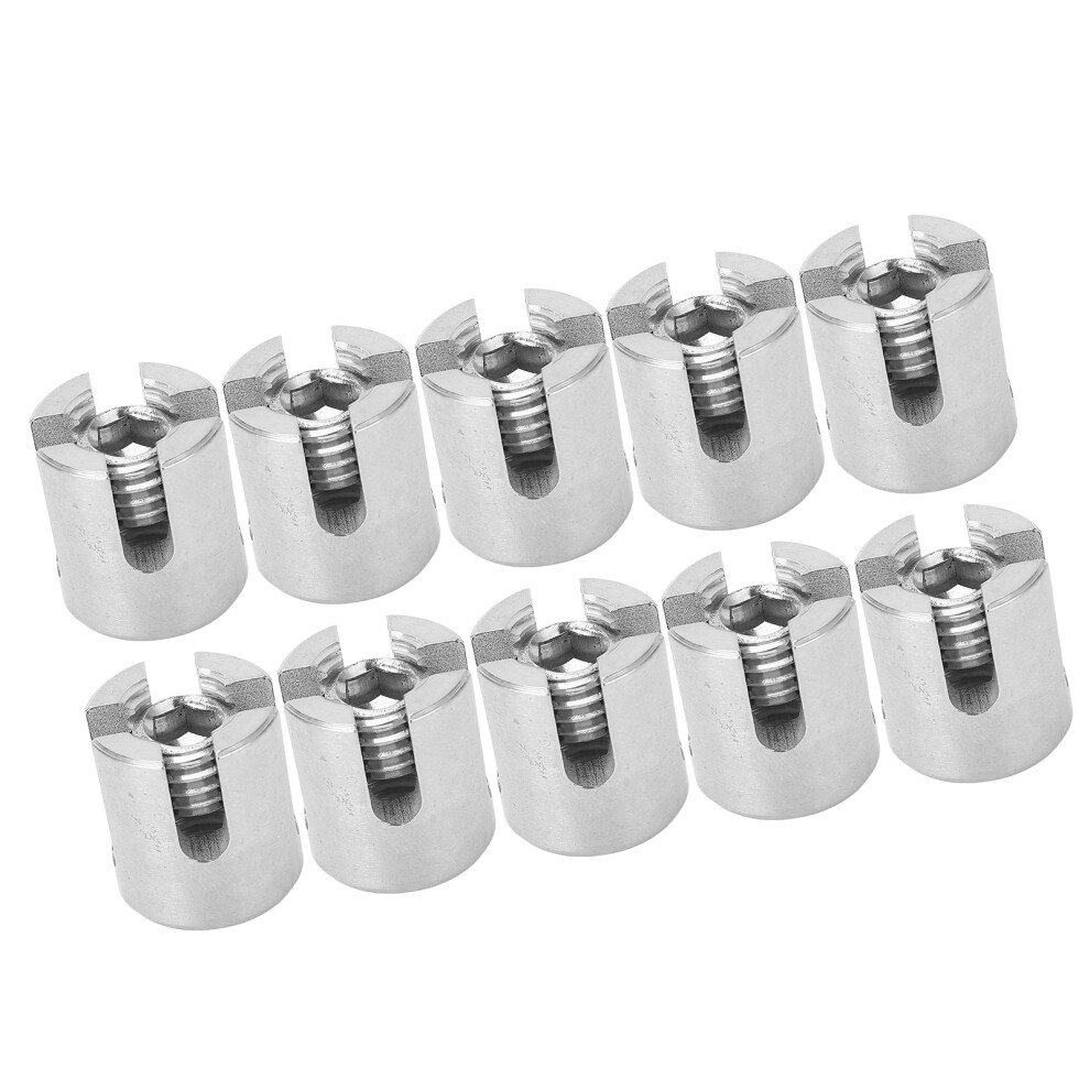 10Pcs Stainless Steel Wire Railing Clamp M12 5Mm / 0.2In Cross Cable Fastener 8381351997129
