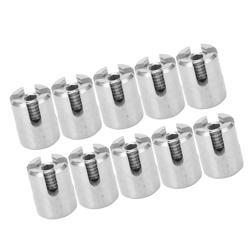 10Pcs M10 Steel Cross Cable Clamps For 4Mm Wire Railing Indoor Outdoor Use 4941351997150