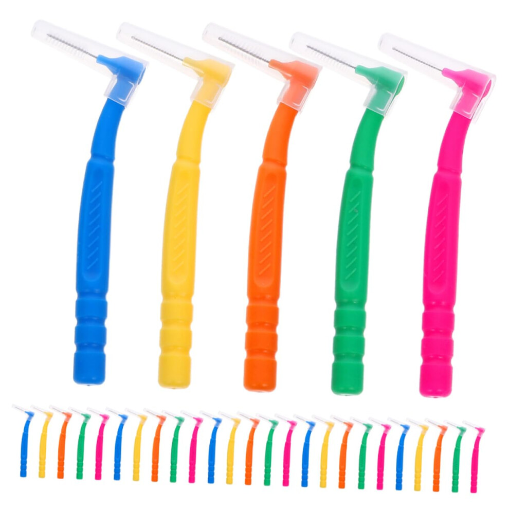 Interdental Toothbrush 30-Pack Compact Tool For Flossing Between Teeth Durable Brush Head Multi Color Options