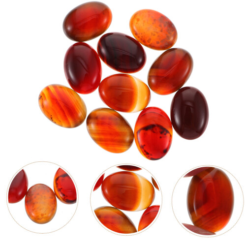 10Pcs Natural Flat Back Cabochons Stone Beads For Jewelry Making 1
