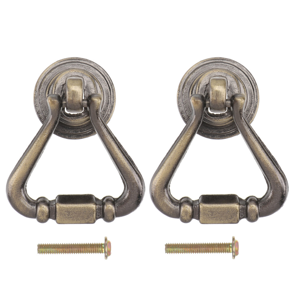6 Pcs Bronze Cabinet Knob Drawer Handle With Screw 033163329596