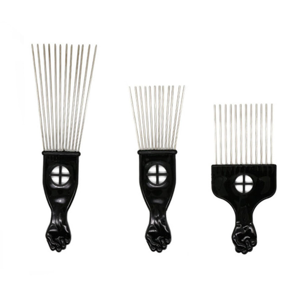 Artibetter 6 Pcs Metal Hair Pick Combs With Fist Handle For Volume And