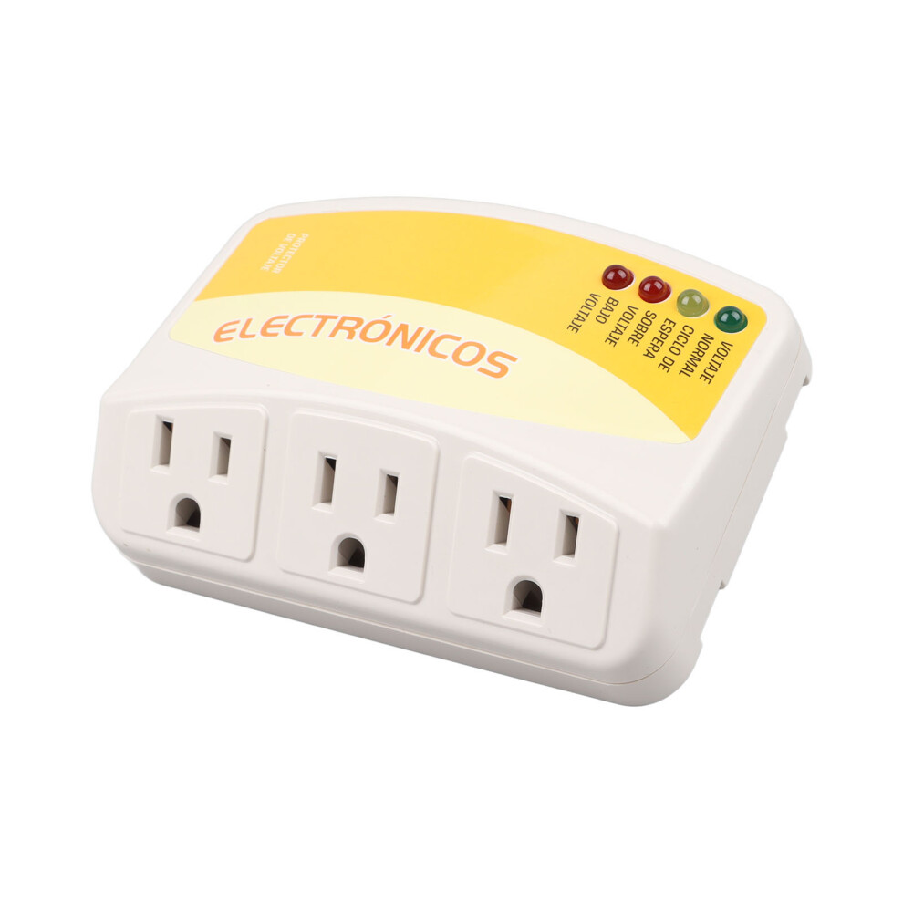 3 Outlet Surge Protector Power Strip, 1440W, Abs, Compact 11X8x6cm 8711351998176