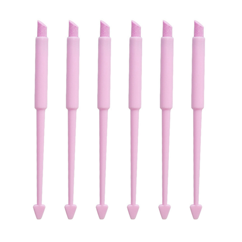 Artibetter 6Pcs Nail Tool Sharpening Stick And Scrub Strip For Nail Art Pink
