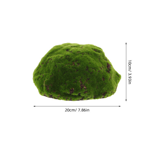 Artificial Moss Green Foam 20Cm Half Sphere Rocks For Decor 1