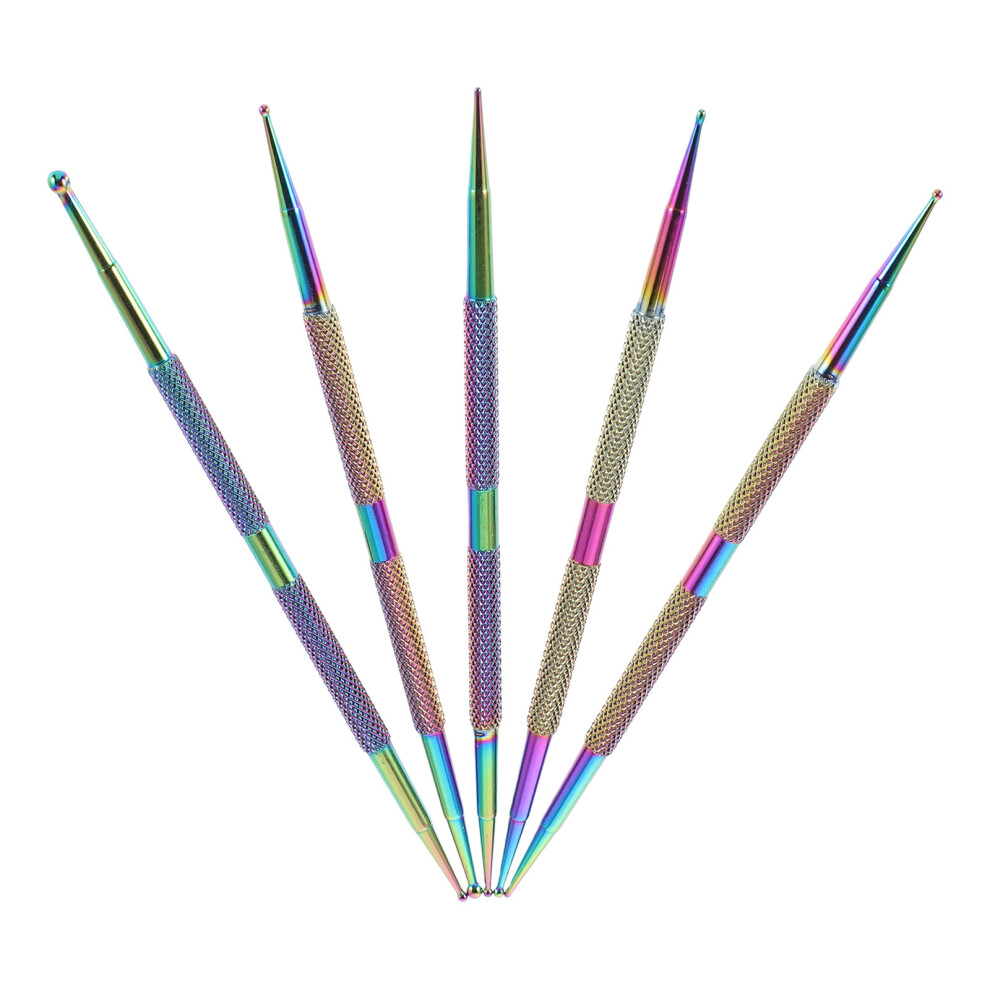 Aboofan 5Pcs Dotting Tool Nail Art Pens Double Ended For Painting Design