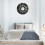1Pc Straw Woven Retro Wall Mirror Pendant Hanging Mirror Black 6
