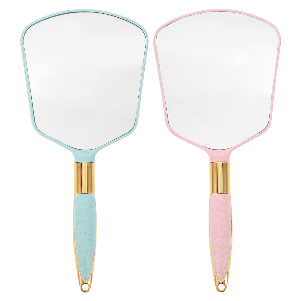 Ohphcall 2Pcs Makeup Mirror With Handle For Travel And Home Use