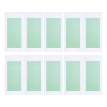 10Pcs Disposable Body Hair Removal Wax Papers Light Green