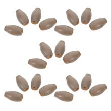20Pcs Wood Blind Pull Cord Knobs Dark Grey Olive Shape for Curtains