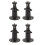 4 Pcs Adjustable Wall Mount For Cameras Black 5