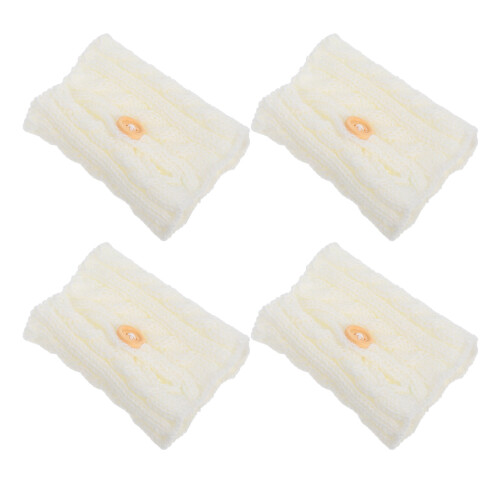 4Pcs Knitted Wool Cup Covers Reusable Insulated Sleeves For Hot Drinks