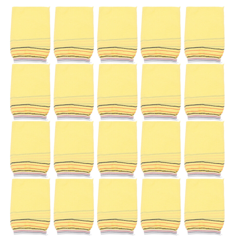 Iplusmile 80 Pcs Shower Gloves Bathing Sauna Exfoliating Scrubber Khaki