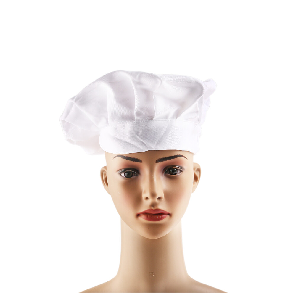 3Pcs Durable Round-Top Unisex Chef Hat White 033163332497