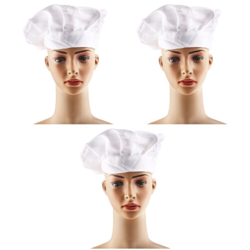 3St Witte Cap Unisex Hotel En Keuken Gebruik 2