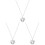 3Pcs Essential Oil Diffuser Pendant Hollow Heart Locket Necklace Silver 2