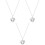3Pcs Essential Oil Diffuser Pendant Hollow Heart Locket Necklace Silver 3