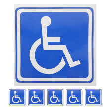 18 Sheets Disabled Parking Wheelchair Sticker Adhesive Symbol Sign
