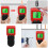 1Pc Handheld Wall Detector Stud Metal Scanner (Black Red) 5