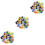 3Pcs Crystal Glass Stones For Fish Tank Decor 5