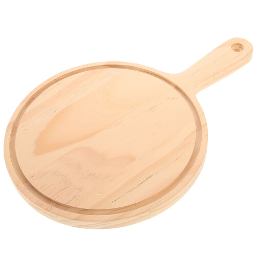 Wooden Pizza Tray With Handle 5pcs Wood Bread Board 1