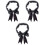 3 Pcs Wedding Bridal Lace Garter Elastic Leg Thigh Ring Black 3