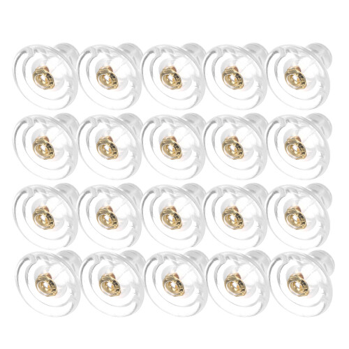 75 Pcs Silicone Earring Backs Clear Locking Studs For Jewelry Making