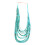 2Pcs Retro Beads Necklace Blue Multi-Layer Fashion Pendant 1