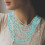 2Pcs Retro Beads Necklace Blue Multi-Layer Fashion Pendant 4