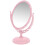 2Pcs Tabletop Vanity Mirror Double-Sided Magnifying With 360 Rotation Pink 1