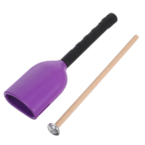 5Pcs Plastic Cowbell With Handle And Drumstick For Music Bands