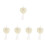 5Pcs Wedding Ring Pillows Box Heart Shaped Holder For Rings 5