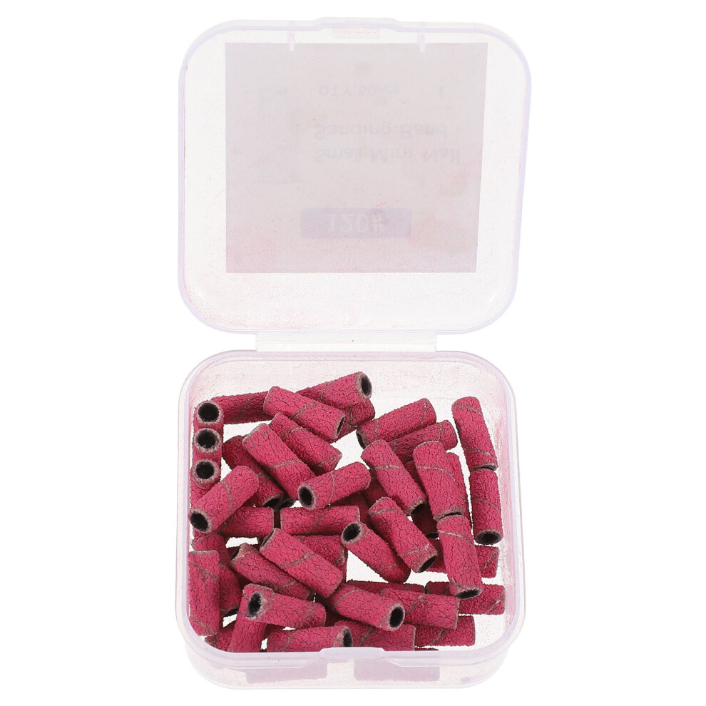 Villcase Pink 100 Pcs Nail Sanding Bands For Manicures And Pedicures