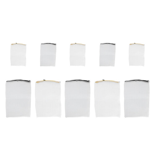20 Pcs Thickened Zipper Fish Tank Filter Mesh Bag (L+S)