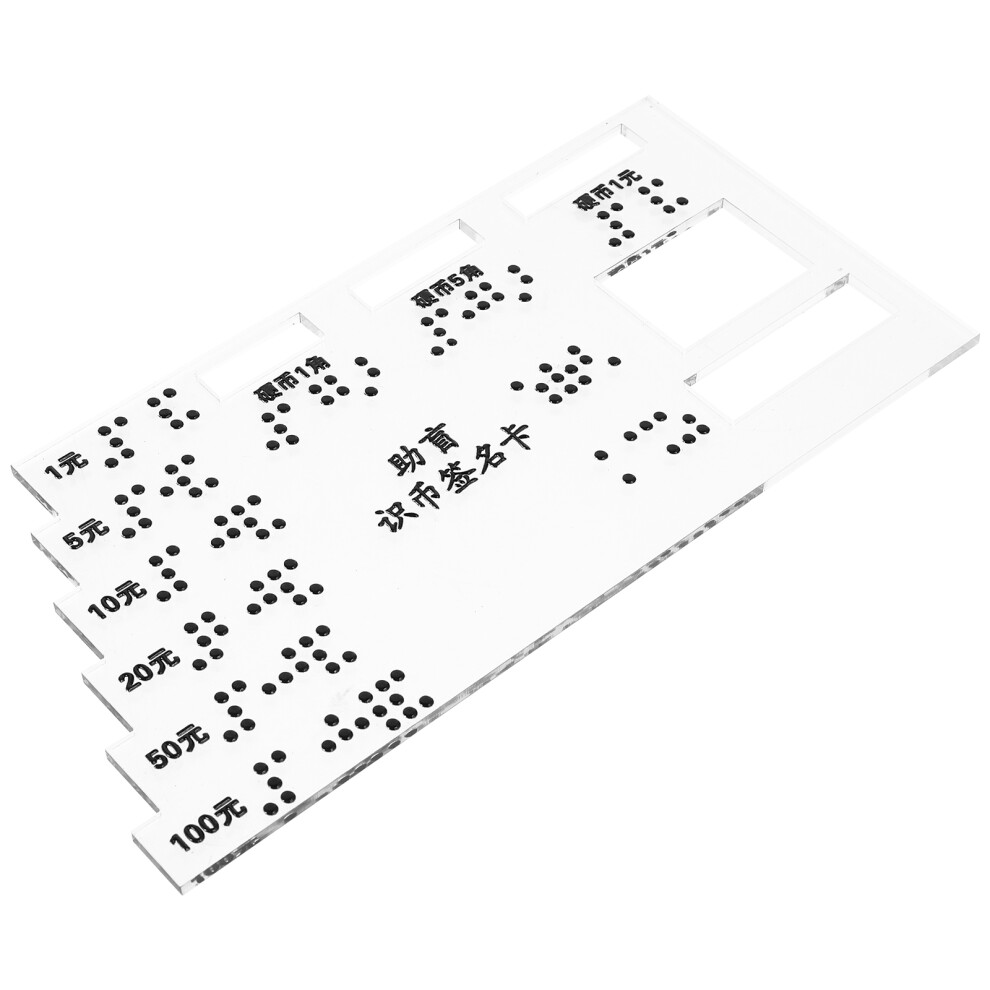 Artibetter Acrylic Braille Signature For Blind Bank Use