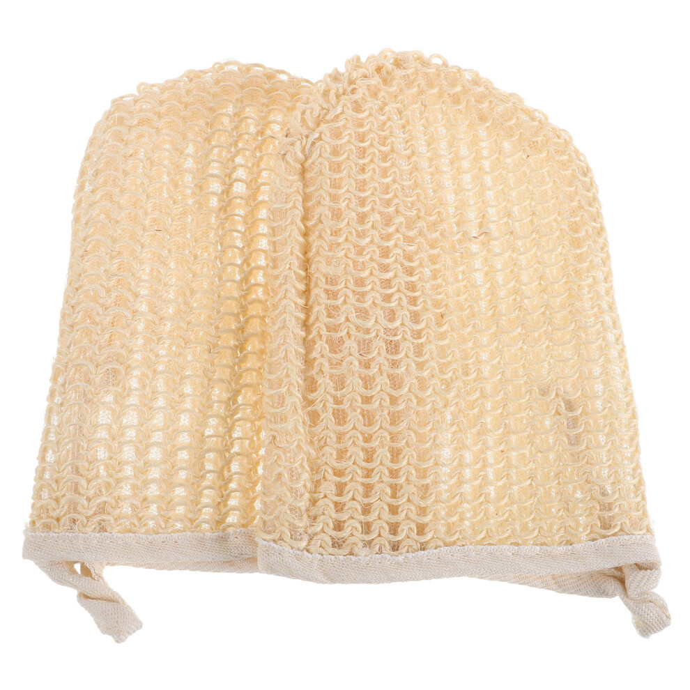 Aboofan 2Pcs Bathing Mittens Dead Skin Scrubber Exfoliator Gloves For Body