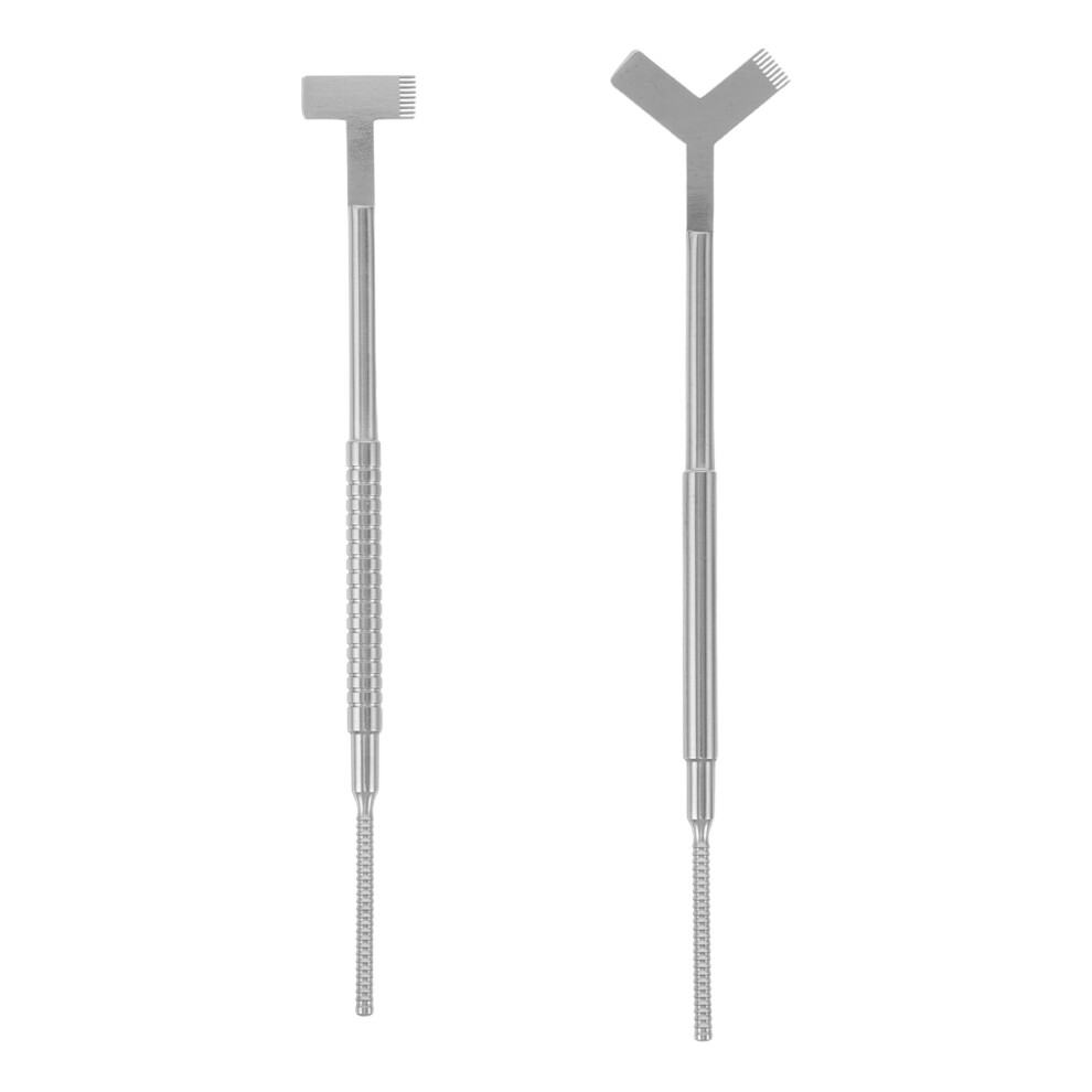 Aboofan 2Pcs Metal Eyelash Curling And Lifting Tools With Separator Comb Rods